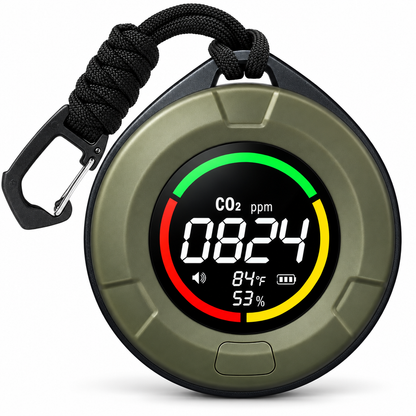 Draagbare Luchtkwaliteit Monitor - CO2, Temperatuur & Luchtvochtigheid Meter