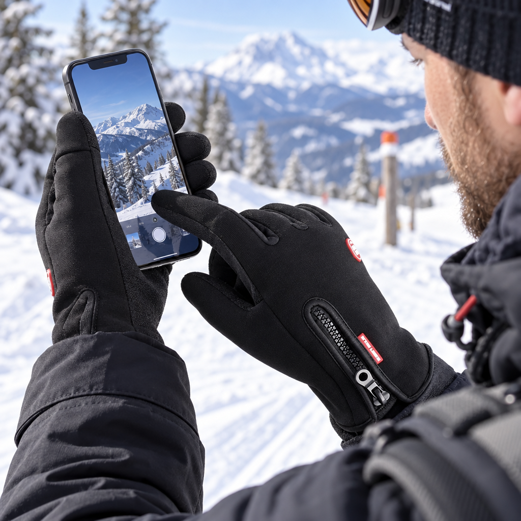 Verwarmde Winterhandschoenen met 3 Warmteniveaus, Antislip Grip en Touchscreen Vingertoppen