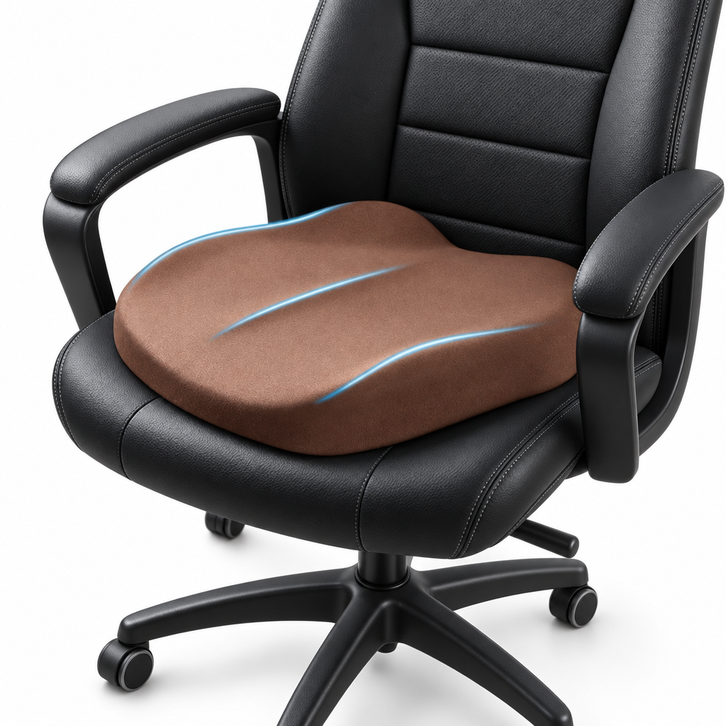 Ergonomisch Zitverhoger Geheugenfoam - 7,6 cm Verhoging voor Auto en Kantoor, 43 x 43 cm