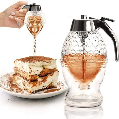 DriupVrij Honingdispenser met Bijenraatdesign – 200 ml Kunststof