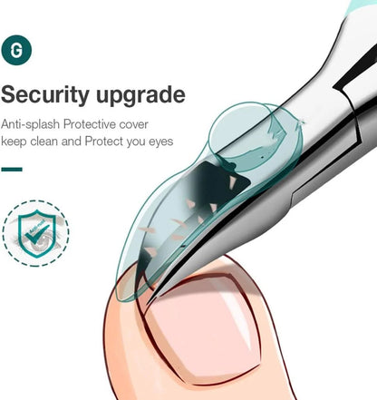 Senioren Nagelknipper met Spatscherm – Ergonomisch & Pijnvrij voor Dikke of Ingegroeide Teennagels