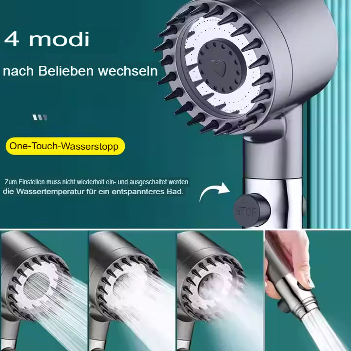 Premium Waterbesparende Douchekop met Massagefunctie - 3 Sproeimodi