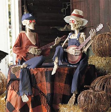 Dansende Skeletduo met Geluid- en Bewegingssensoren - Halloween Decoratie