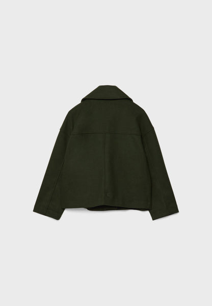 Elegante Dames Winterjas – Stijlvolle Korte Double-Breasted Jas
