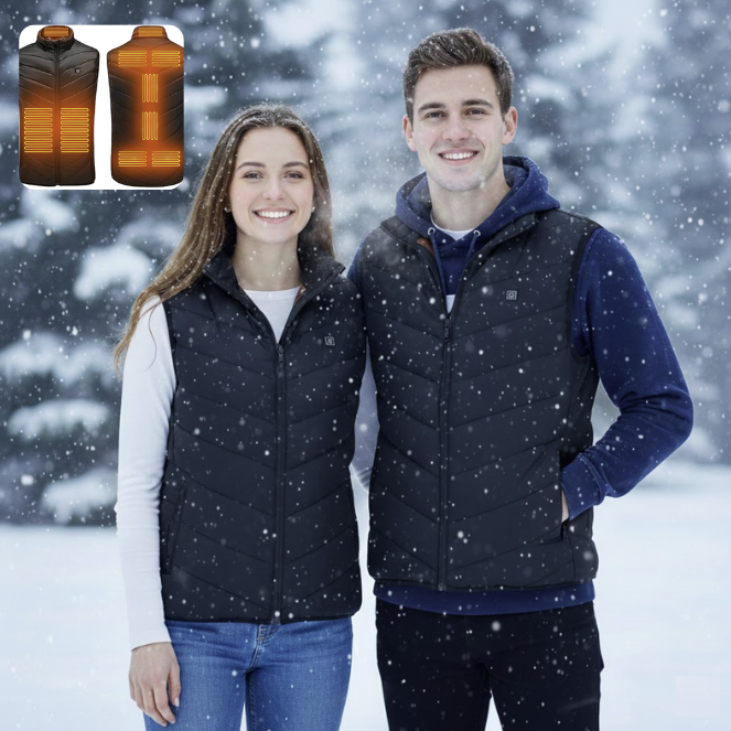 WarmteVest Nordic – oplaadbare uniseks bodywarmer met 4 warmtezones