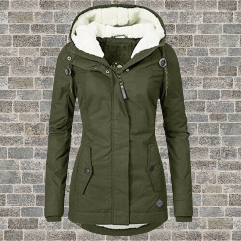 Fleece Winterjas met Capuchon - Dames Warm Gevoerd