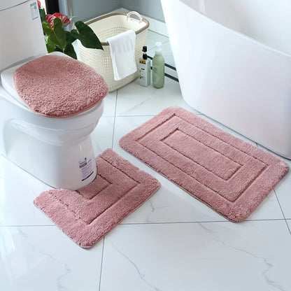 SoftStep Set Tappetini da Bagno di Lusso – Antiscivolo, Asciugatura Rapida e Lavabili