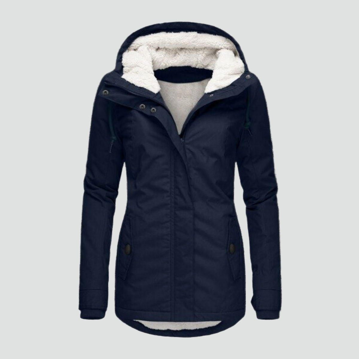 Fleece Winterjas met Capuchon - Dames Warm Gevoerd