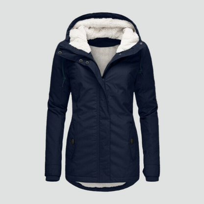 Fleece Winterjas met Capuchon - Dames Warm Gevoerd