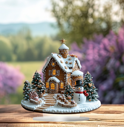 Stralend Peperkoekhuisje – Charmante kerst tafeldecoratie met verlichting