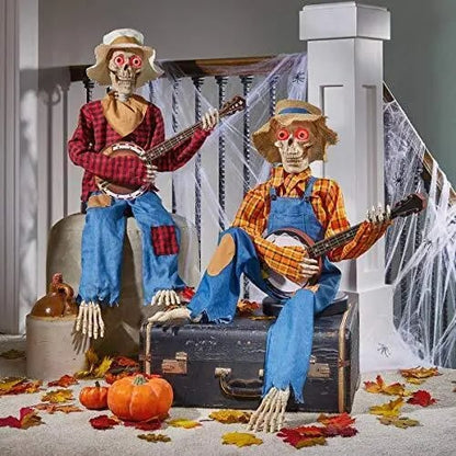 Dansende Skeletduo met Geluid- en Bewegingssensoren - Halloween Decoratie