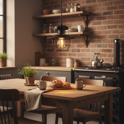 Retro Industriële Kooi Hanglamp met Verstelbare Kabel