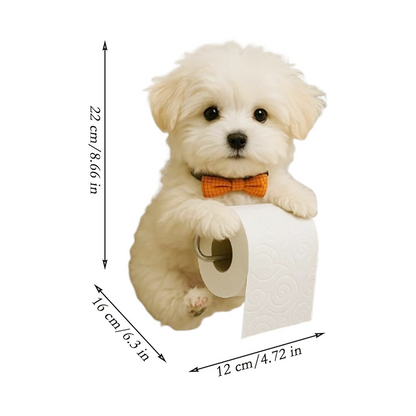 Honden Toiletpapierhouder – Decoratieve Dispenser voor een Vrolijke Badkamer