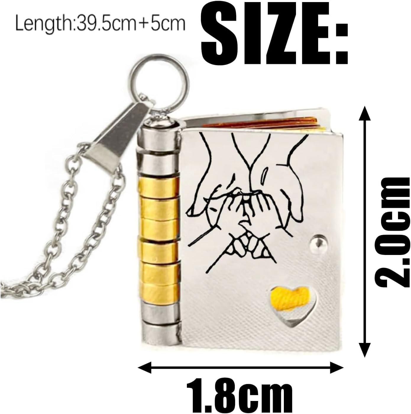 Herinnering Boekhanger Ketting – Symbolisch Sieraad met Liefdevolle Boodschap