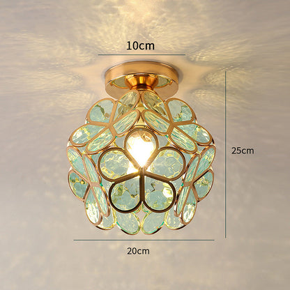 LumiFlora – Bloemvormige Kristallen Plafondlamp met Warm Licht