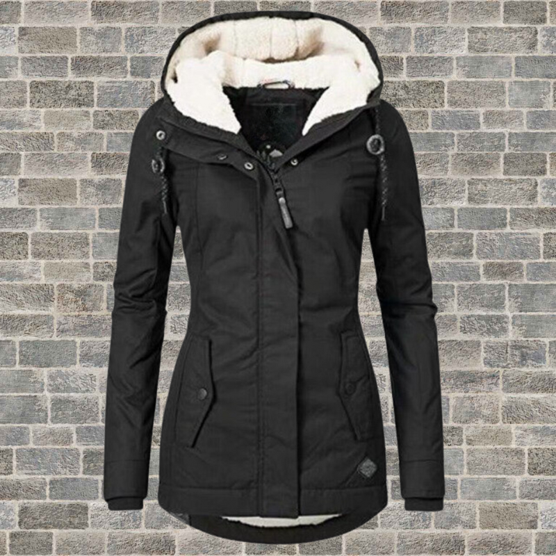 Fleece Winterjas met Capuchon - Dames Warm Gevoerd