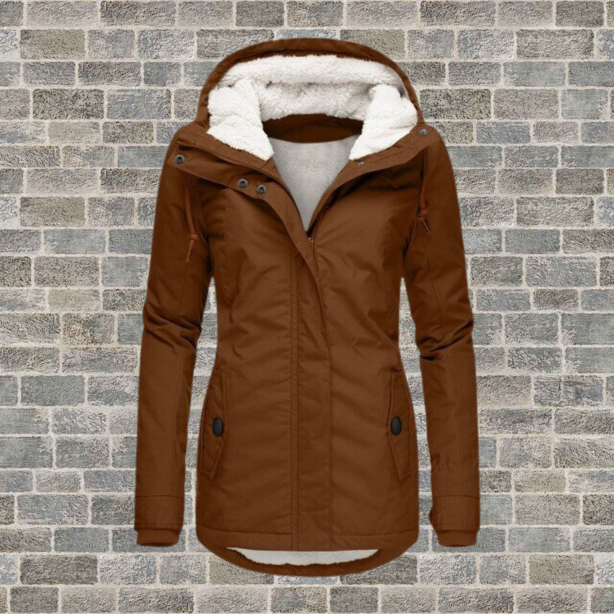 Fleece Winterjas met Capuchon - Dames Warm Gevoerd