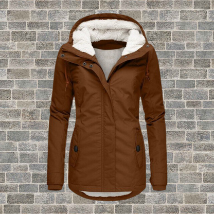 Fleece Winterjas met Capuchon - Dames Warm Gevoerd