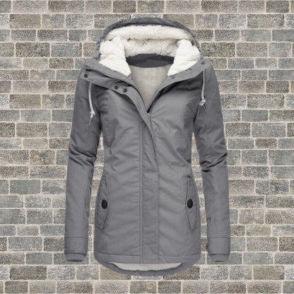 Fleece Winterjas met Capuchon - Dames Warm Gevoerd