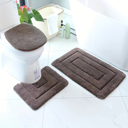 SoftStep Set Tappetini da Bagno di Lusso – Antiscivolo, Asciugatura Rapida e Lavabili