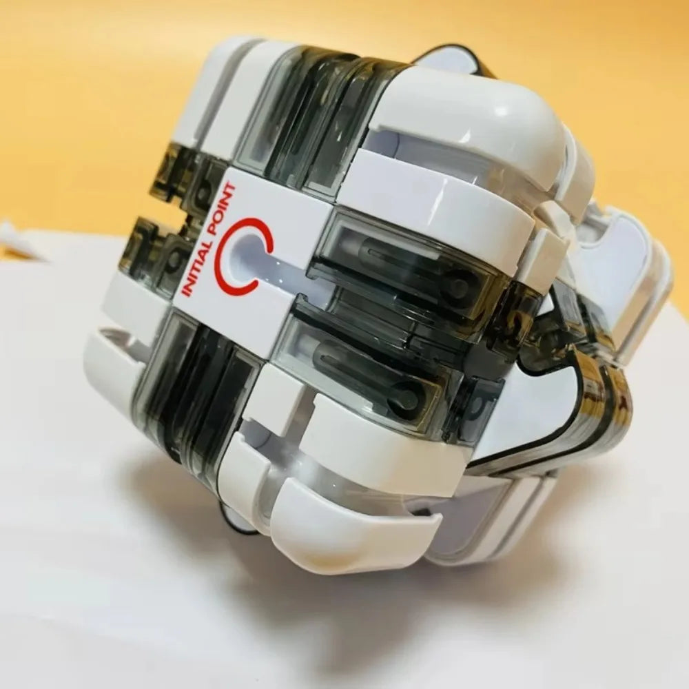 Denkbaan Puzzelkubus met Doolhof en Metalen Bal voor Focus