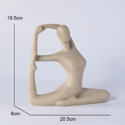 ZenJoy Woman in Yoga Statue – Modern Resin Interior Decoration