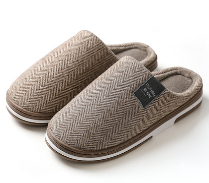 Heren Pantoffels met Antislip Zool – Warme en Comfortabele Pluche Sloffen