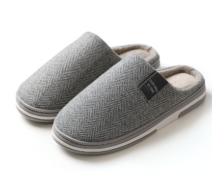 Heren Pantoffels met Antislip Zool – Warme en Comfortabele Pluche Sloffen