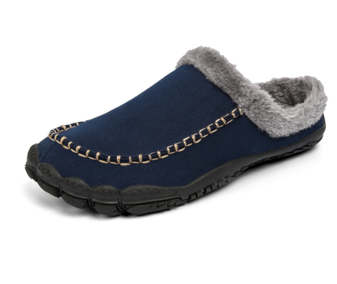 HerenPantoffels LuxeWarm – zachte pluche pantoffels met antislipzool