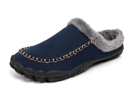 HerenPantoffels LuxeWarm – zachte pluche pantoffels met antislipzool