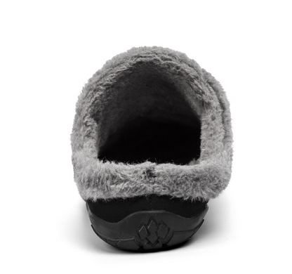 HerenPantoffels LuxeWarm – zachte pluche pantoffels met antislipzool