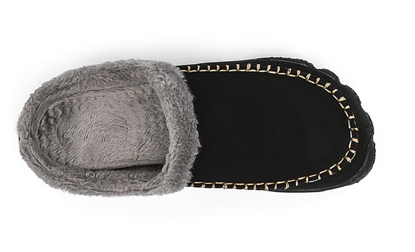 HerenPantoffels LuxeWarm – zachte pluche pantoffels met antislipzool