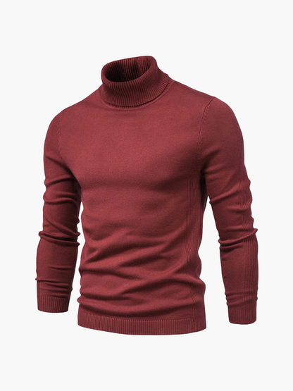 Heren Col Rol Pullover – Comfortabele Trui met Hoge Kraag