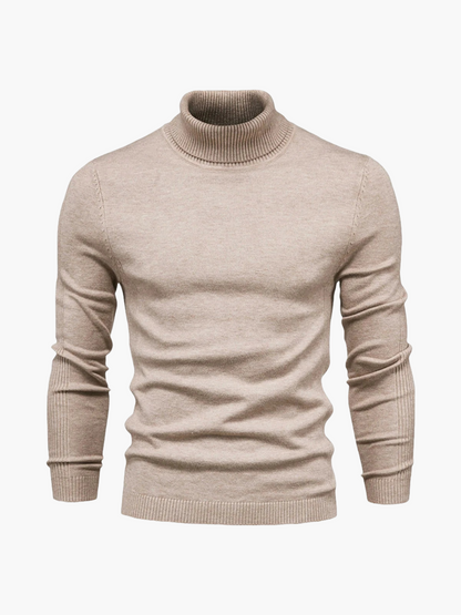 Heren Col Rol Pullover – Comfortabele Trui met Hoge Kraag