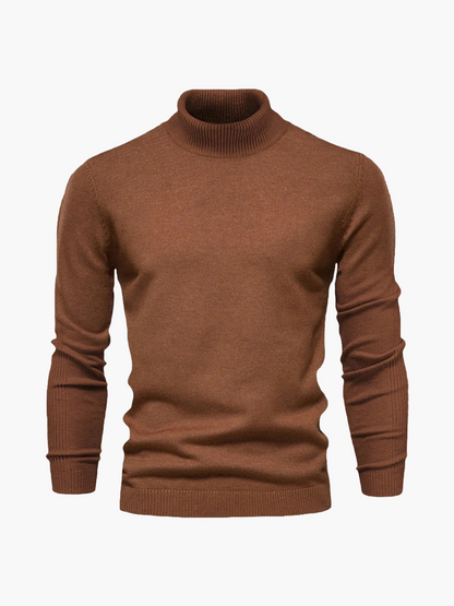 Heren Col Rol Pullover – Comfortabele Trui met Hoge Kraag
