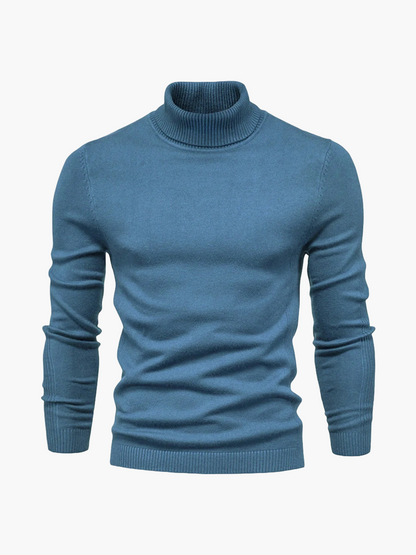 Heren Col Rol Pullover – Comfortabele Trui met Hoge Kraag