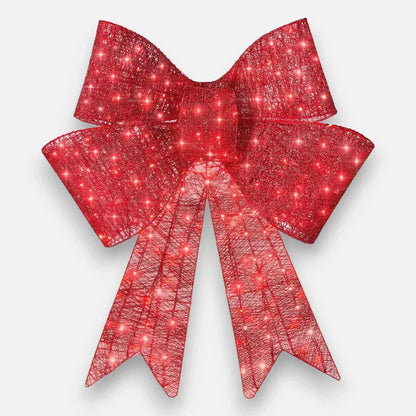 Feestelijke LED-Kerststrik met 8 Lichtstanden en Timer voor Binnen & Buiten