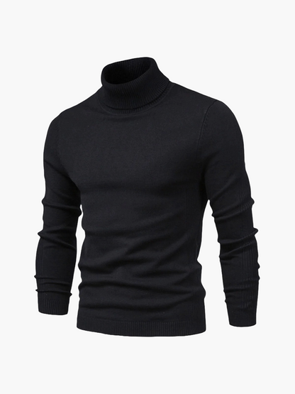 Heren Col Rol Pullover – Comfortabele Trui met Hoge Kraag