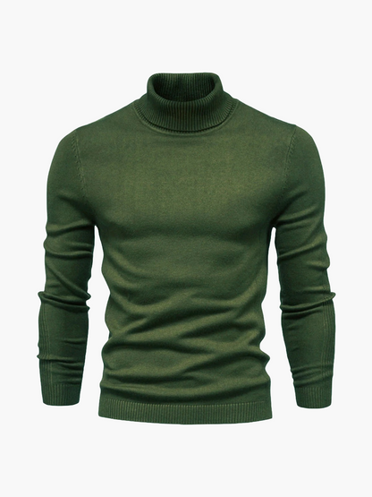 Heren Col Rol Pullover – Comfortabele Trui met Hoge Kraag