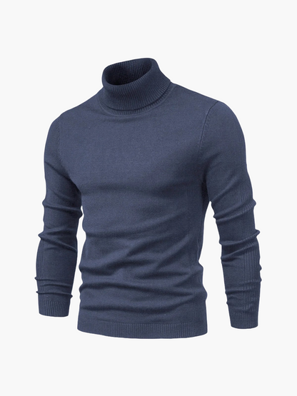 Heren Col Rol Pullover – Comfortabele Trui met Hoge Kraag