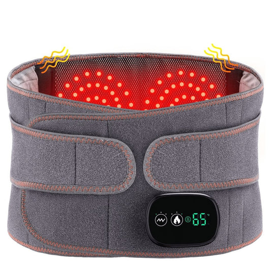 Verwarmende Lendesteunband met Massagefunctie – Draadloos & Instelbare Warmte