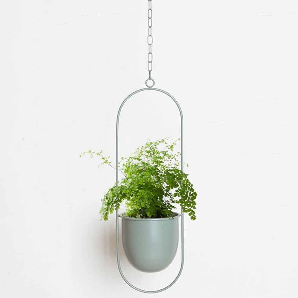 HaloRing Hangplantenhouder – Metalen hangende plantenbak voor binnen en buiten