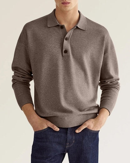 Klassieke Heren Polo met Lange Mouwen - Comfortabel en Veelzijdig