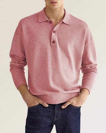Klassieke Heren Polo met Lange Mouwen - Comfortabel en Veelzijdig