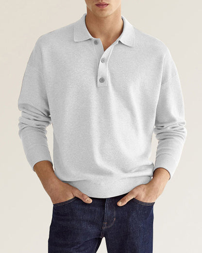Klassieke Heren Polo met Lange Mouwen - Comfortabel en Veelzijdig