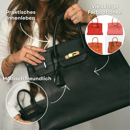 Eleganza Leren Handtas – Tijdloze Koeienlederen Dames Tas met Praktisch Design