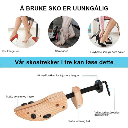 PasvormPro Verstelbare Houten Schoenenspanner voor Dames en Heren