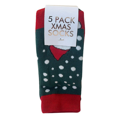 Feestelijke Sokkenset met Kerstmotieven - 5 paar in verschillende designs