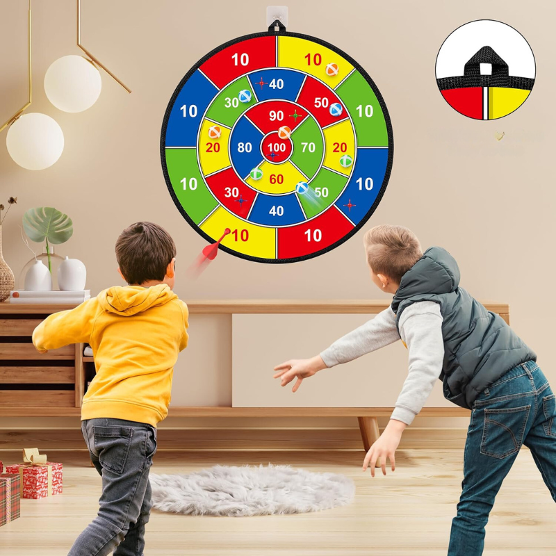 Dubbelzijdig KinderDart – Groot Veilig Dartbord voor Binnen & Buiten