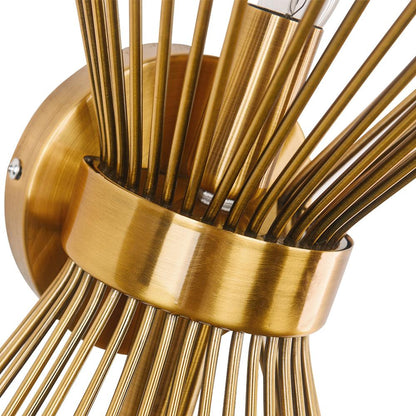 Messing Stervormige Wandlamp met Sculpturaal Stralend Ontwerp